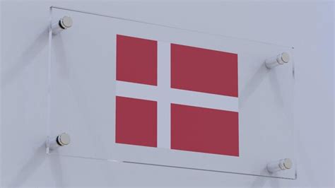 Premium Photo Denmark Abstract Flag Logo On Textured Wall Plate