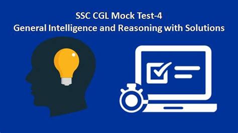 SSC CGL Mock Test 4 General Intelligence And Reasoning With Solutions