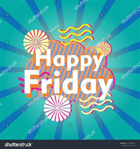 Happy Friday Beautiful Greeting Card Background Stock Vector Royalty