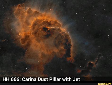 Nasa Hubble Hla Hh 666 Carina Dust Pillar With Jet