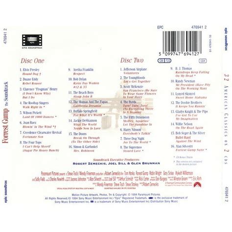 Forrest gump (the soundtrack) by Forrest Gump, CD x 2 with yvandimarco