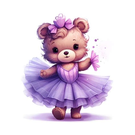 Let The Ballerina Teddy Bear Dance Into Your Designs Premium Ai