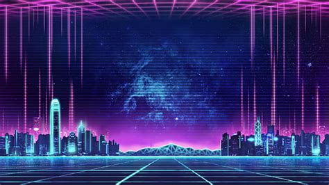 Descarga gratis AI art ciudad cyberpunk synthwave automóvil