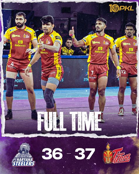 PKL 2023 Match 35 Telugu Titans Win A Close Content Against Haryana