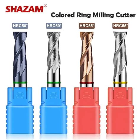 SHAZAM Anel Colorido Fresa Tungst Nio A O Carboneto Flat End Moinho CNC