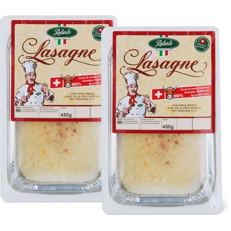 Roberto Duo Lasagne De Boeuf Suisse Migros