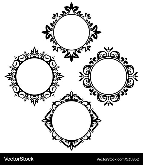 Circle Frames Royalty Free Vector Image Vectorstock