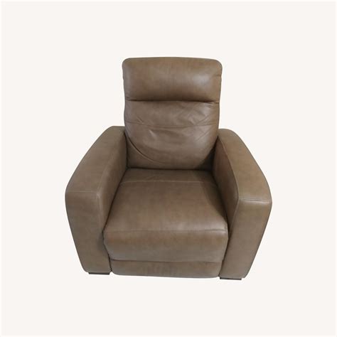 American Signature Leather Recliner - AptDeco