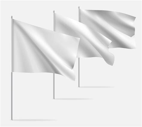 White Clean Horizontal Waving Template Flag Vector Art At Vecteezy