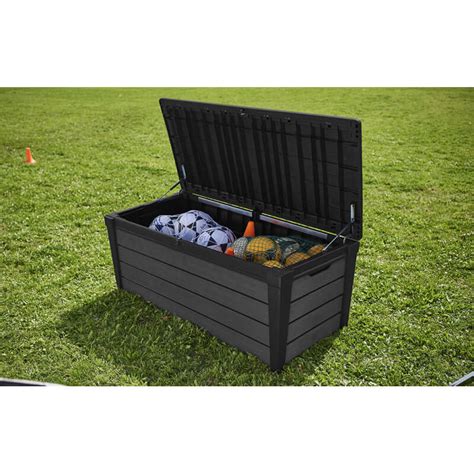 Coffre de rangement extérieur Brushwood Keter 570L en résine Anthracite