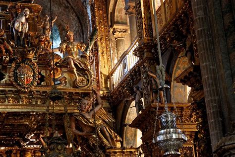 Santiago Cathedral High Altar In Glossy Detail Santiago De Compostela