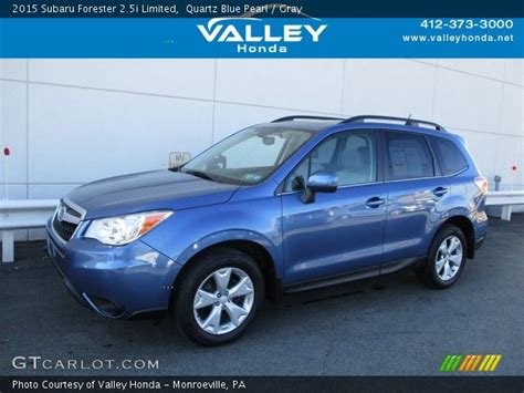 Quartz Blue Pearl Subaru Forester I Limited Gray Interior