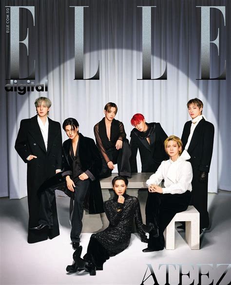 · ͟͟͞͞ Ateez On Elle Singapore October Digital Cover Woo Young