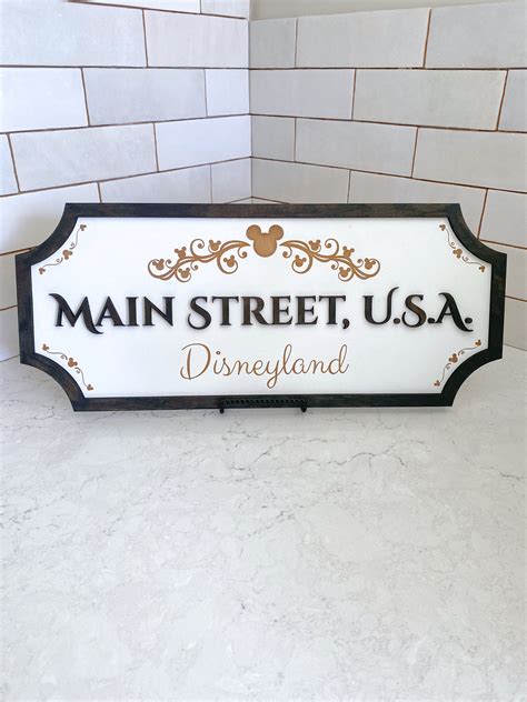 Disney Main Street Sign Classic Disney Decor Disney Home Etsy