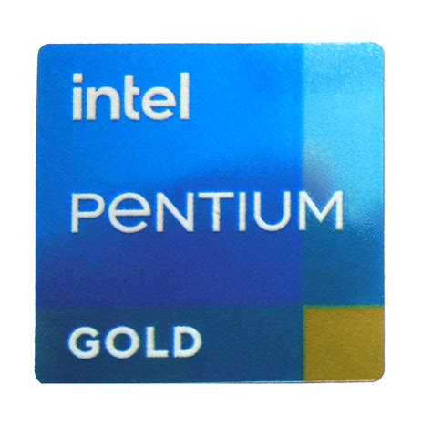 Intel Pentium GOLD Sticker 18 x 18mm / 11/16″ x 11/16″ [1110] – Vath ...