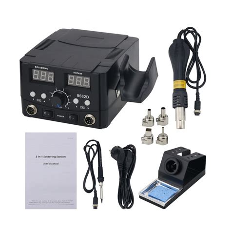 D W In Hot Air Gun Soldering Iron Station With Digital Display Support Automatic