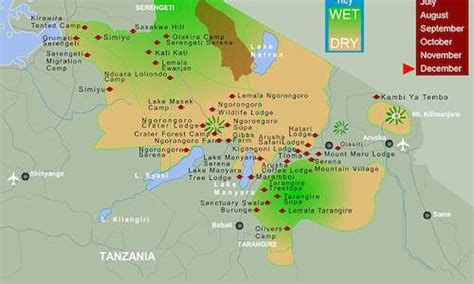 Great Migration Maps by Month - Wildlife Migration Serengeti, Masai Mara