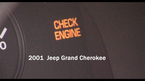 2001 Jeep Grand Cherokee Check Engine Youtube