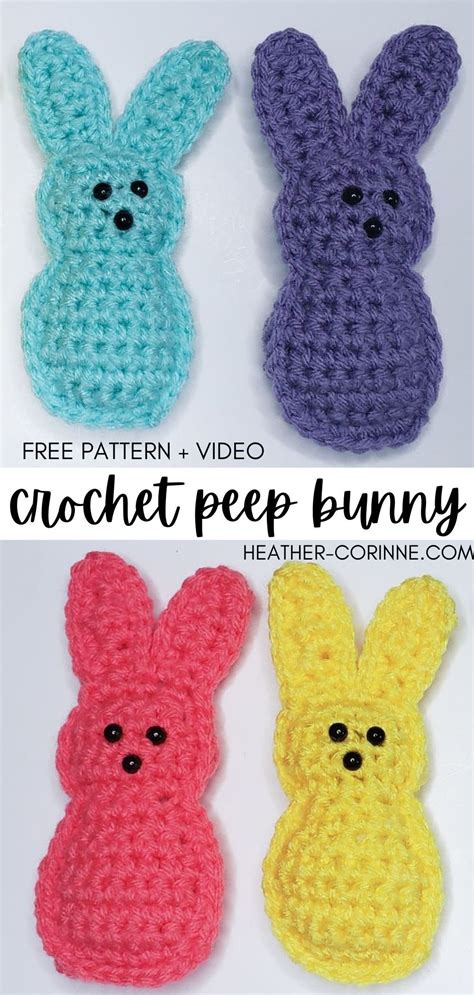 Crochet Easter Peep Bunny Free Crochet Pattern Artofit