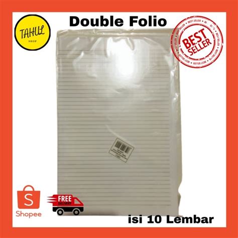 Jual Double Folio Isi Pcs Kertas Double Folio Bergaris Kiky Sidu