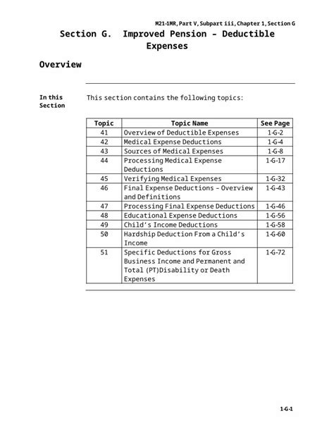 Doc Part V Subpart Iii Chapter Section G Improved Pension