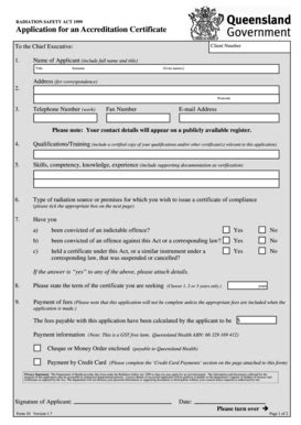 Fillable Online Health Qld Gov Application For An Accreditation