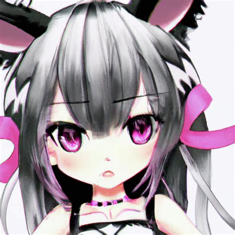 Anime Girl Portrait Vtubervtube Model Black And Openart