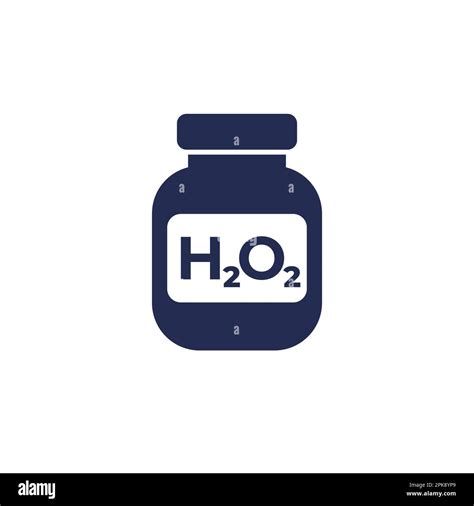 Hydrogen Peroxide In A Bottle Icon On White Stock Vector Image Art