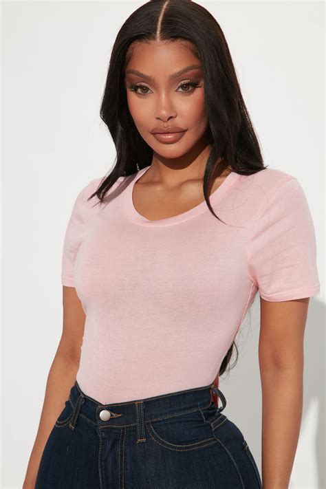 Laid Back Tee Pink Fashion Nova Basic Tops And Bodysuits Fashion Nova