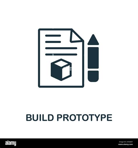 Build Prototype Icon Monochrome Sign From Digital Transformation