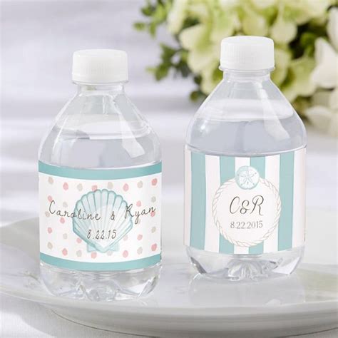 Personalized Water Bottle Labels - Beach Tides