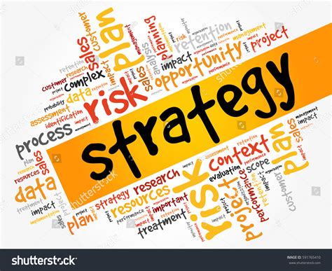 Strategy Word Cloud Business Concept Stock Vector Royalty Free