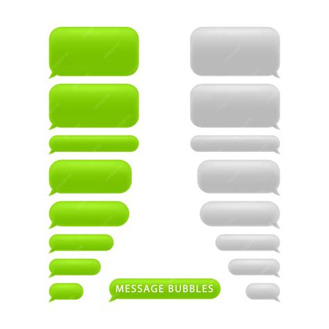 Premium Vector | Set of message bubbles. Chat speech bubbles.
