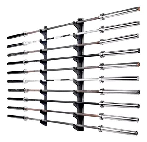 Rack Barras Ol Mpicas Pared Piezas Acero Resistente Kg Cuotas