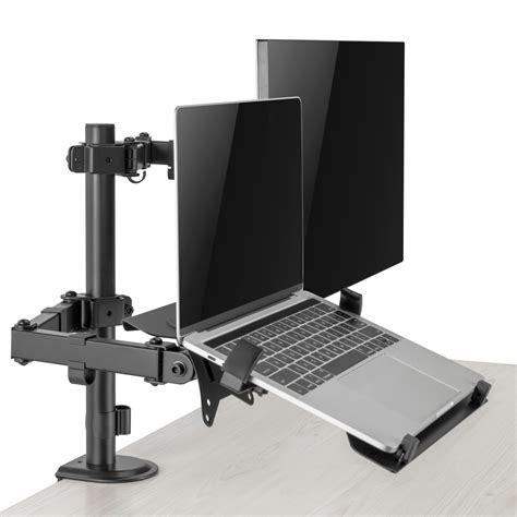 Dual Monitor Arm with a Removable Laptop Mount – Progressive Desk