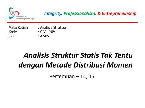 PDF Analisis Struktur Statis Tak Tentu Dengan Metode Ocw Upj Ac Id