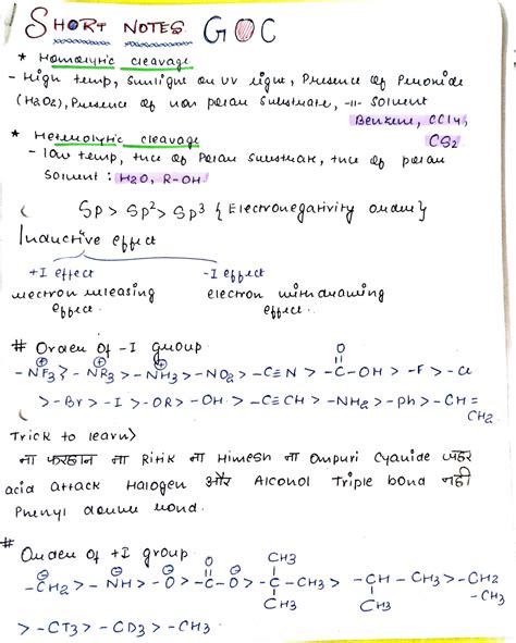 Solution General Organic Chemistry Goc Short Notes 2 Studypool