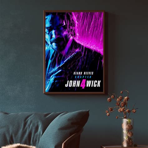 John Wick 4 Poster John Wick Wall Art John Wick Chapter 4 Bedroom Poster