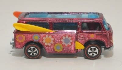 1969 Mattel Volkswagen Beach Bomb Hot Wheels Redline Red Line Pink NEAR ...