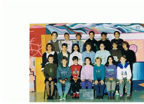 Photo de classe 5E de 1988 Collège L etang De L or Copains d avant