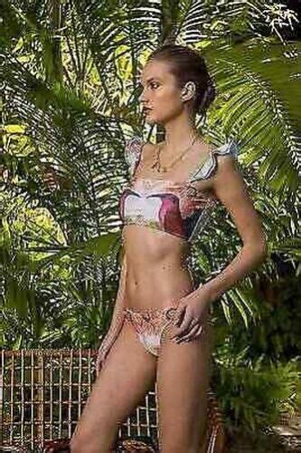 Bikini Frau Zwei Teile Slip Mini Band Mehrfarbig Blumenmuster Mode Meer J EBay De