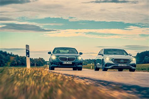 Mercedes Benz E Class Vs BMW 5 Series Twin Test 2024 Review Party On