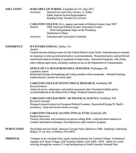 Lawyer Resume Template Word