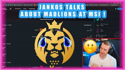 Jankos About Madlions At Msi Youtube