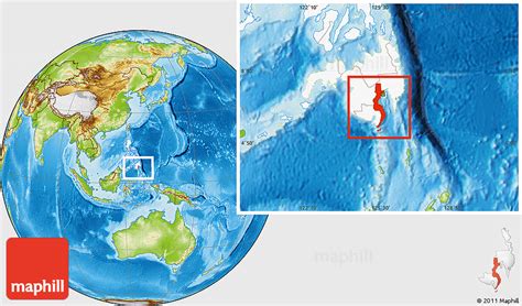 Physical Location Map Of Davao Del Sur Highlighted Country