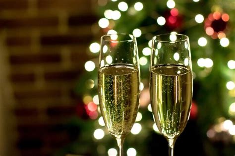 Premium Photo Two Glasses Of Champagne On The Background Of A