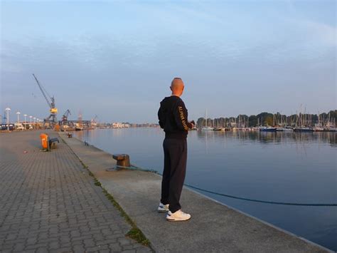 Sonnenaufgang Am Stadthafen In Rostock Percygermany