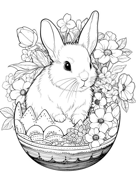bunny coloring pages 1