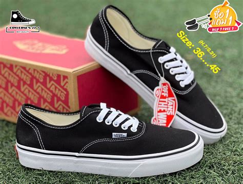 ️ รองเท้าvans Authentic Black ลิขสิทธิ์แท้ Size 36 45eu รองเท้าสี