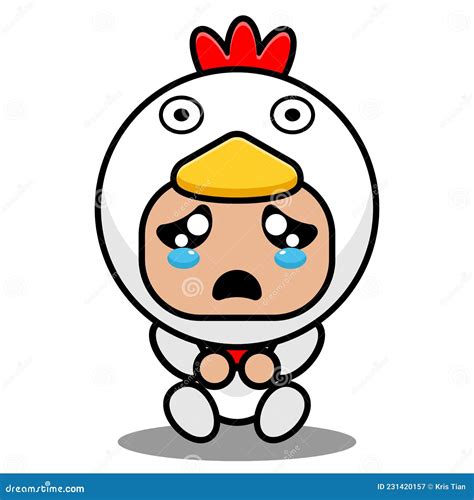 Crying Chicken Biryani Isolated In The Mascot Cartoon Vector ...